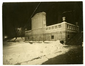 Shaw Memorial at back at night, Boston, USA, c.1902-10 by Jessie Tarbox Beals