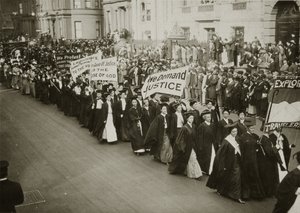 Women in Academic Dress Marching in a Suffrage Parade in New York City by Jessie Tarbox Beals