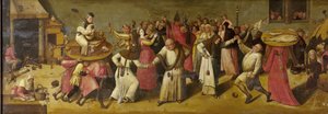 Battle between Carnival and Lent by Jheronimus Bosch (manner of)