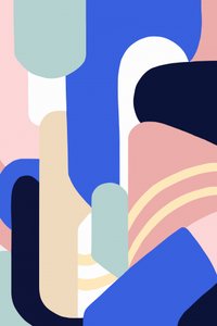 Colorful Abstract Forms by Jilli Darling