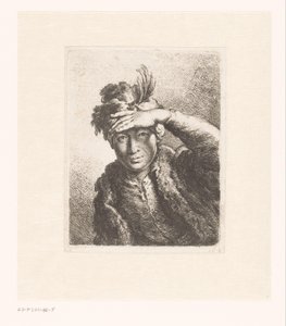 Portrait of a Man with a Feathered Beret by Joachim Martin Falbe