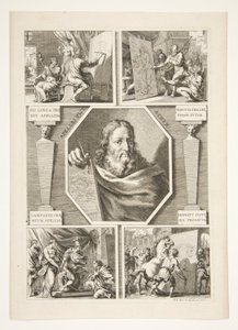 Portrait of Apelles and Four Scenes from the Life of Apelles by Joachim von Sandrart