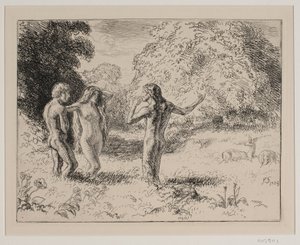 Adam and Eve Tempted by the Serpent