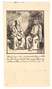 Christ and Nicodemus by Joakim Frederik Skovgaard