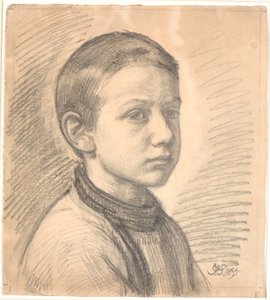 Portrait of the Painter J.Th. Skovgaard as a Boy by Joakim Frederik Skovgaard