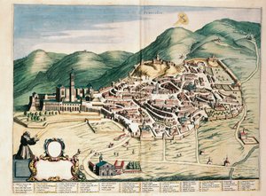 Map of Assisi from Theatrum Civitates et Admirandorum Italiae by Joan Blaeu