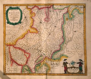 Map of Modena from Theatrum civitatum et admirandorum Italiae, engraving by Joan Blaeu