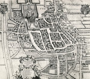 Map of Racconigi, Engraving by Joan Blaeu, Italy by Joan Blaeu
