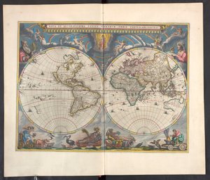 New and most accurate map of the whole world by Ioanne Blaeu by Joan Blaeu