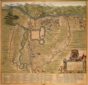 The Siege of Turin in 1639, Color Engraving from Theatrum Sabaudiae