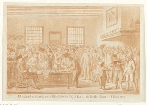 Signing of the Brandywine Petition in Rotterdam, 1785 by Joannes Hulstkamp (attributed to)