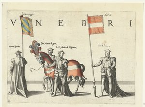 Part of the Procession, No. 10 (series title: Funeral Procession of Emperor Charles V, 1558) by Joannes van Doetechum (I)