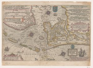 Map of the Vlie and the Marsdiep by Joannes van Doetechum (I)