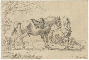 Rider Next to a Pissing Horse