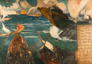 Conquest of Mallorca by Joaquim Mir i Trinxet