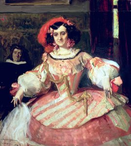 Portrait of Maria Guerrero, Actress and Director of Teatro Espanol in Madrid by Joaquín Sorolla