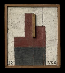 Form in Siena Earth and Black by Joaquin Torres Garcia