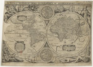 Map of the World, 1631 by Jodocus Hondius