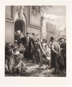 Bishop Rønnow Defended by Hans Tausen Against the Attack of the Common People
