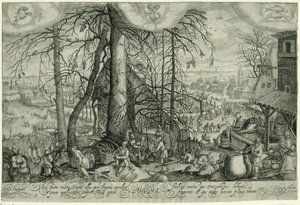 Winter Landscape with Winter Activities by Johan Barra