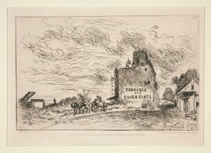Demolition at the Rue des Francs-Bourgeois Saint-Marcel by Johan Barthold Jongkind