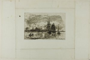 Setting Sun, Antwerp Harbor