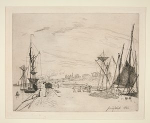 View of the Port from the Railroad at Honfleur