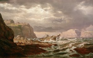 Stranded Ship on the Norwegian Coast