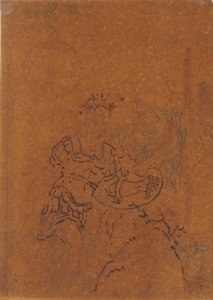 Classical Figure in Armor with Helmet and Shield