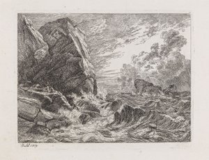 Shipwreck on a Rocky Coast by Johan Christian Dahl