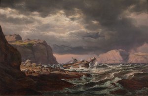 Shipwreck on the Coast of Norway by Johan Christian Dahl