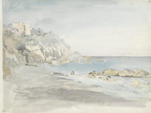 The Beach at Marina Grande, Capri by Johan Christian Dahl