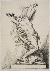 Naked Warrior Bound to a Tree (Spartacus?)