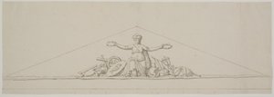 Draft for a Pediment, Symbolizing Prosperity by Johan Christoph Petzold