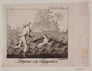 Vignette. Tityrus and Eurydice by Johan Christoph Seehusen