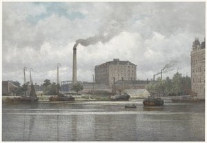 The Sugar Refinery of the firm vom Rath on the Buitensingel, Nassaukade in Amsterdam