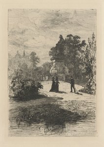 View of the Statue of Vondel in Vondelpark
