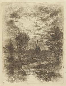 Landscape with Mill by Johan Frederik Croockewit