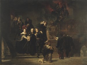 The Fire at the Royal Palace, Stockholm, May 7th, 1697, 1862-66
