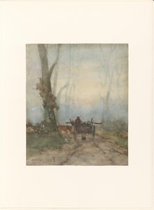 Farm Cart on a Forest Road