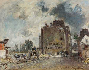 Demolition Work in Rue des Franc-Bourgeois St. Marcel by Johan Jongkind