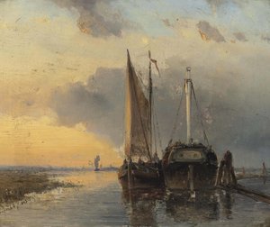 Harbour on a Dutch River