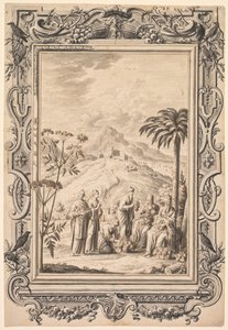 Illustration and Border Design for Kupfer-Bibel (Copper Bible), c. 1730 by Johan Melchior Füssli