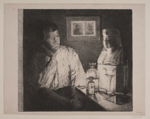 A Man Observing a Bust by Johan Rohde