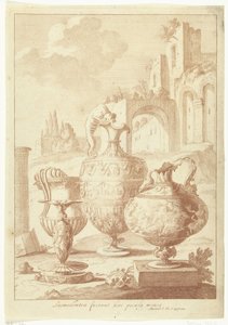 Candlestick and Three Vases by Johan Teyler (attributed to)
