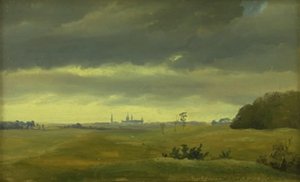 A View of Frederiksborg from Hestehaven by Johan Thomas Lundbye