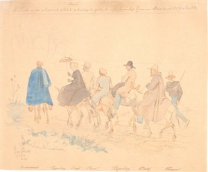 Danish Travelers on an Excursion by Johan Thomas Lundbye