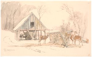 Feeding Hedges for Game in the Deer Park by Johan Thomas Lundbye