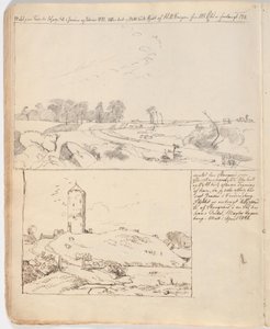 The Goose Tower in Vordingborg, drawn on page 16 f.n. by Johan Thomas Lundbye