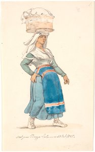Italian Woman with a Basket on Her Head